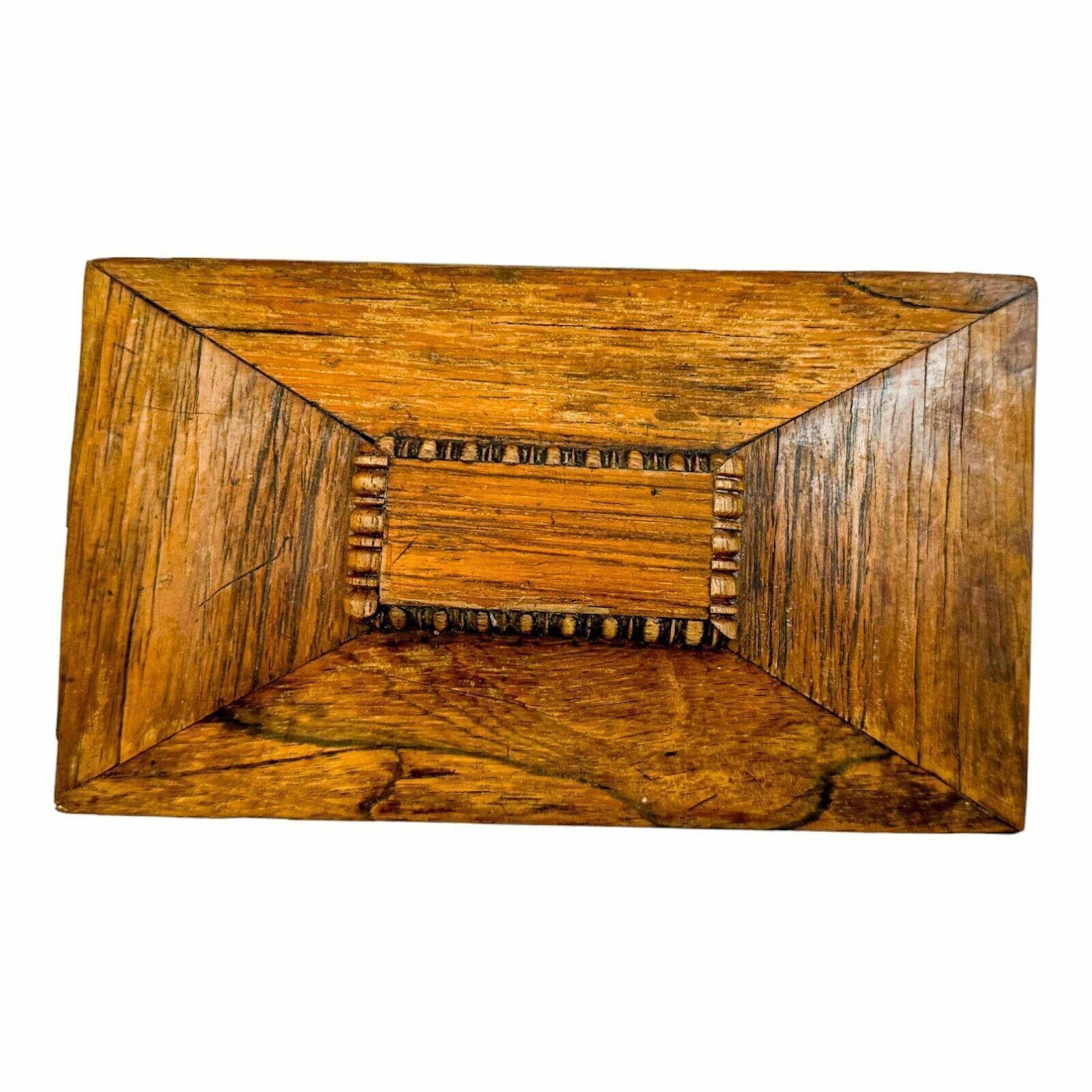 Antique Victorian Mahogany Sarcophagus 2 Section Small Tea Caddy / Jewellery Box photo vintage