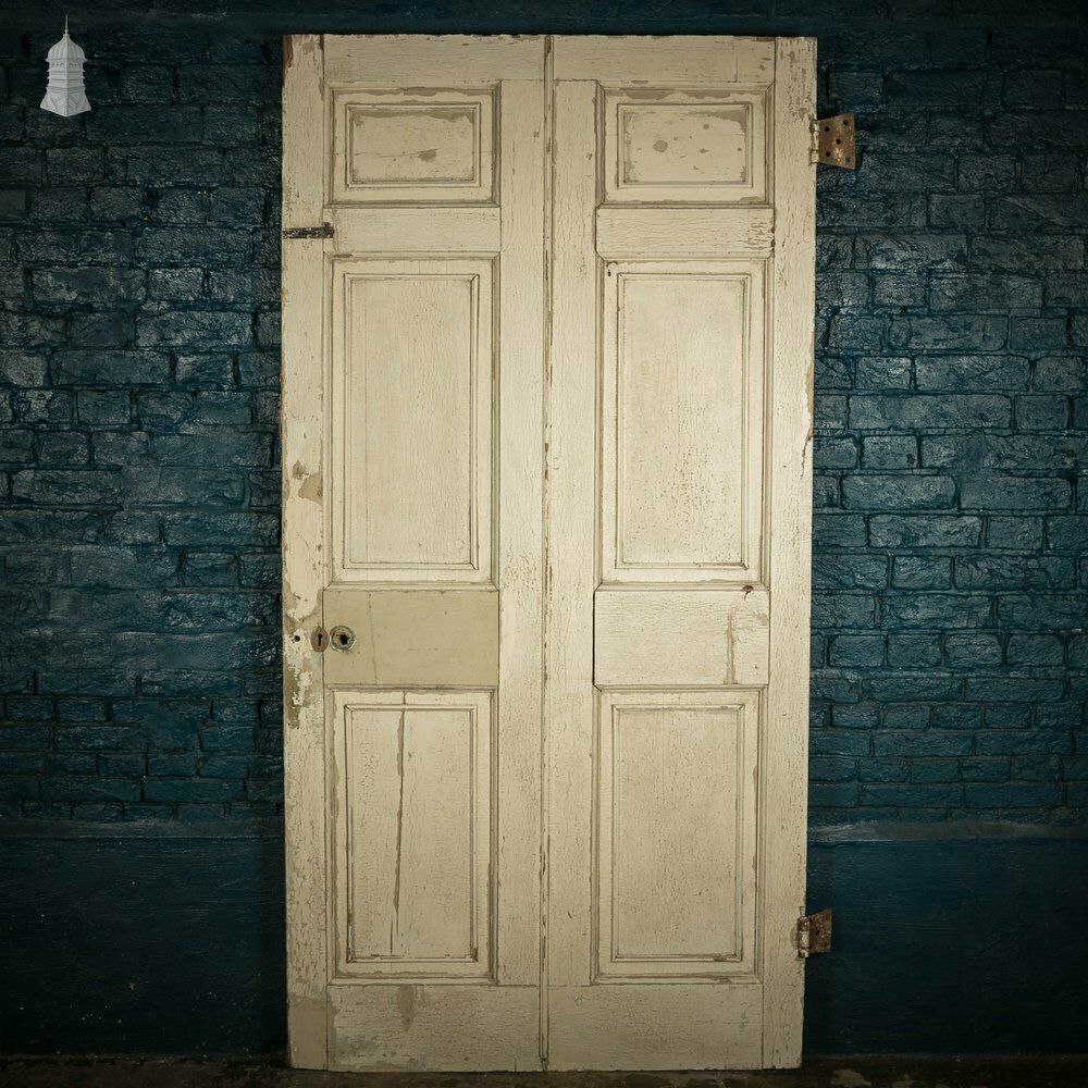 Pine Paneled Door, 6 Moulded Panel White Painted photo furniture