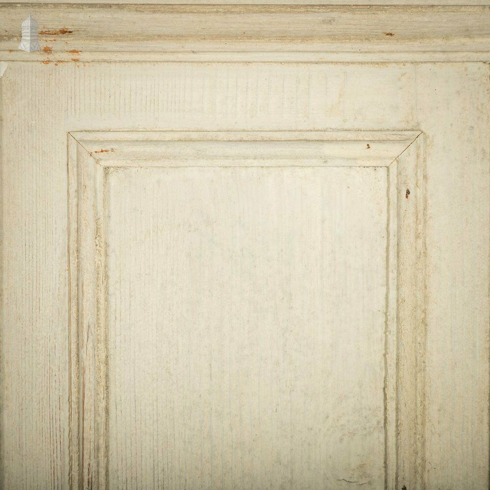 photo buy Pine Paneled Door, 6 Moulded Panel White Painted 20th C