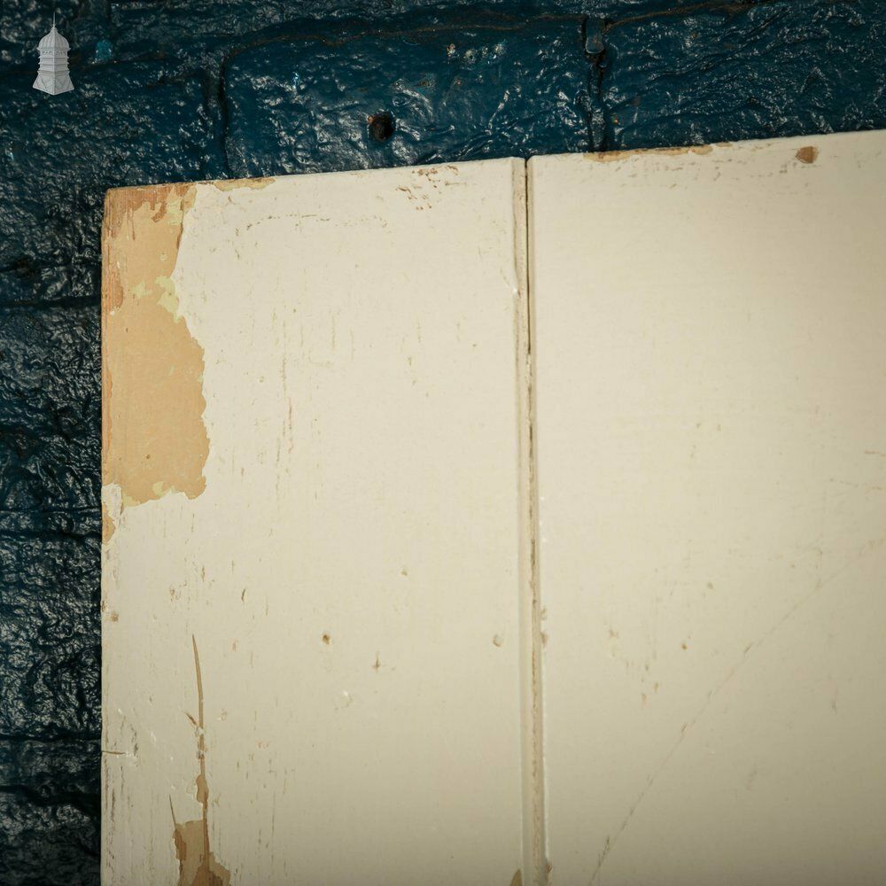 Ledged Plank Door, White Painted photo for sale