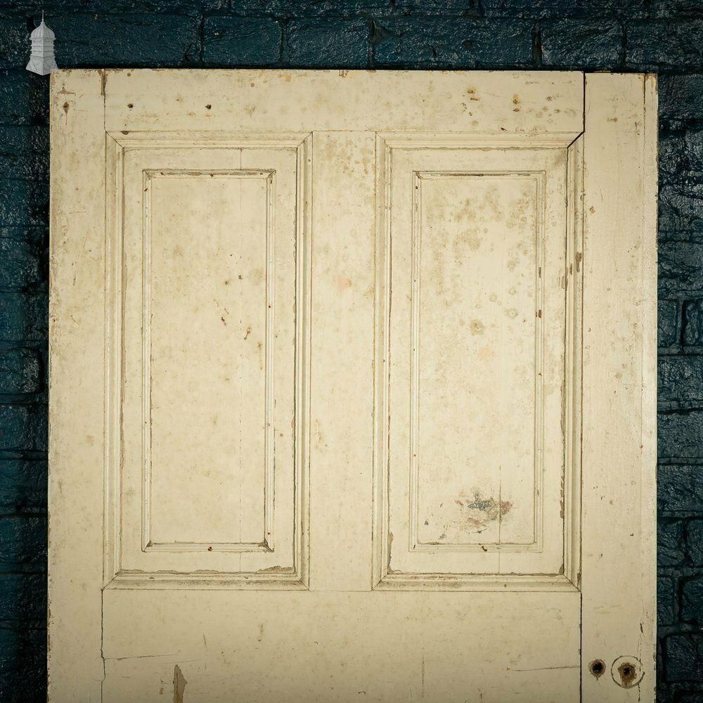 Home Fixtures Pine Paneled Door, 4 Moulded Panel White Painted Pine photo