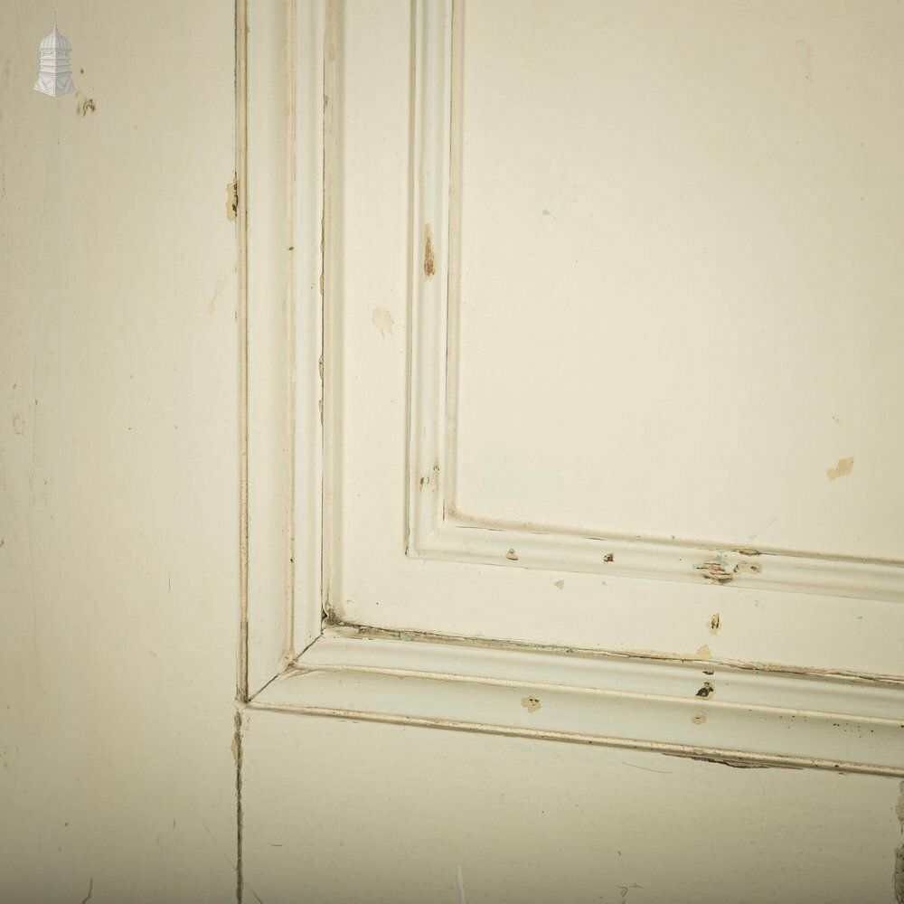 photo furniture Pine Paneled Door, 6 Moulded Panel White Painted Missing Moulding