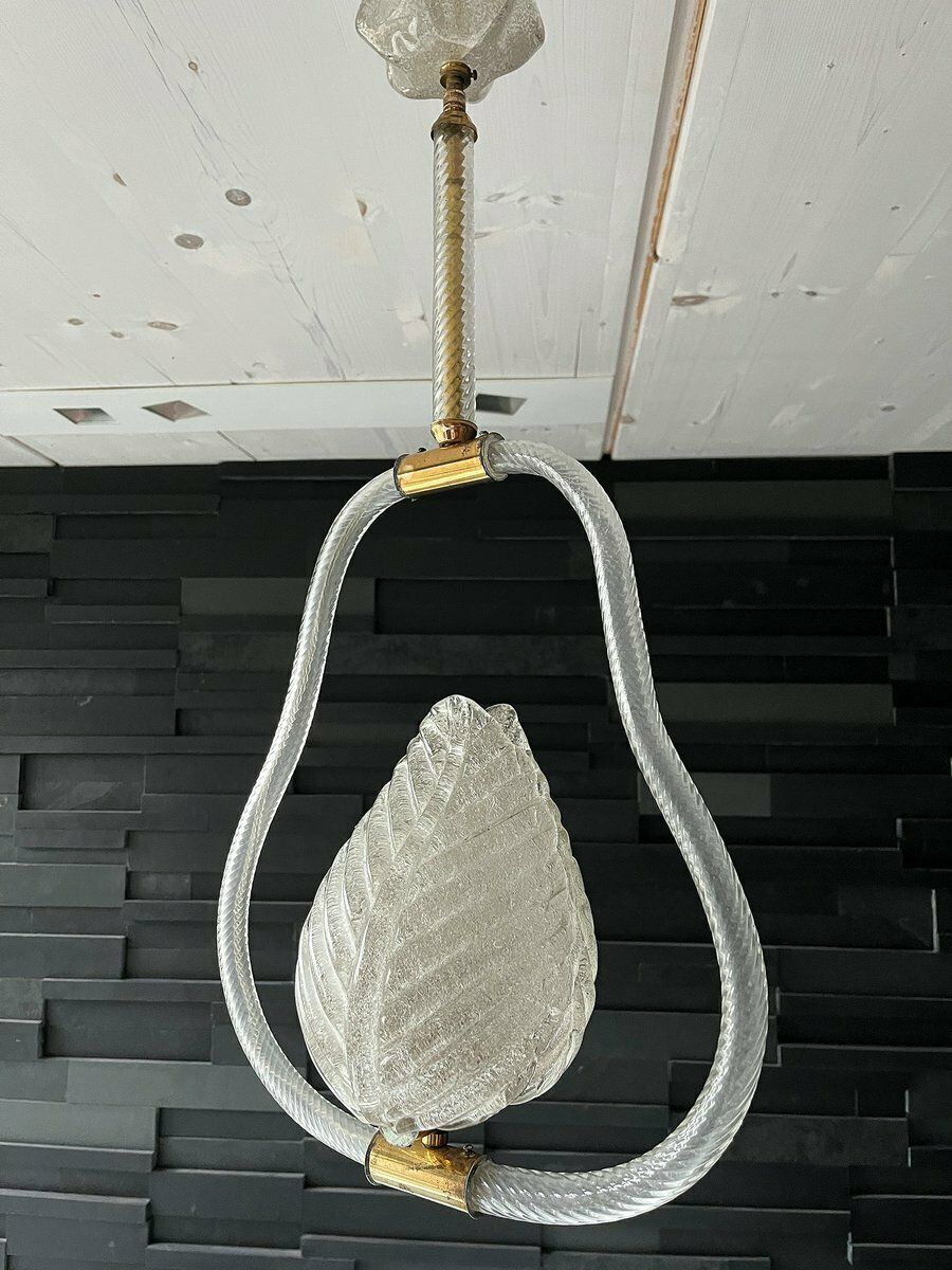 Murano Glass Pendant Lamp By Barovier And Toso, Italy photo Lighting