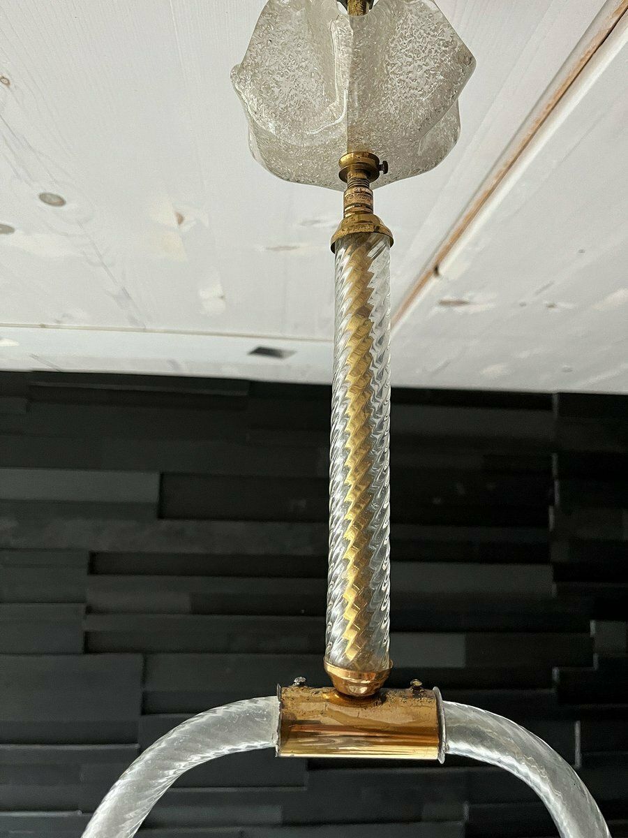 Murano Glass Pendant Lamp By Barovier And Toso, Italy photo vinterior