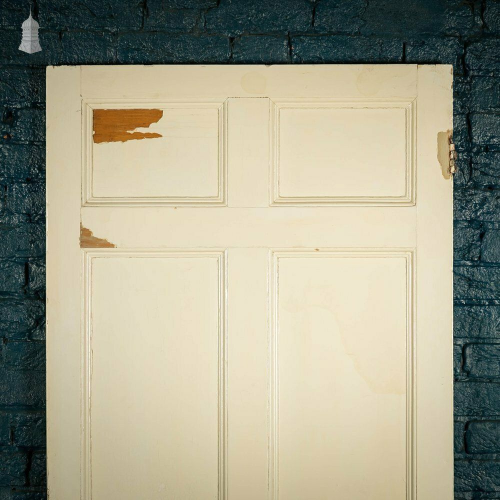 Home Fixtures Pine Paneled Door, 6 Moulded Panel White Painted photo