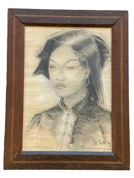 N’guyen Phan Long, A Pair Of Drawings On Paper, 1946 photo furniture