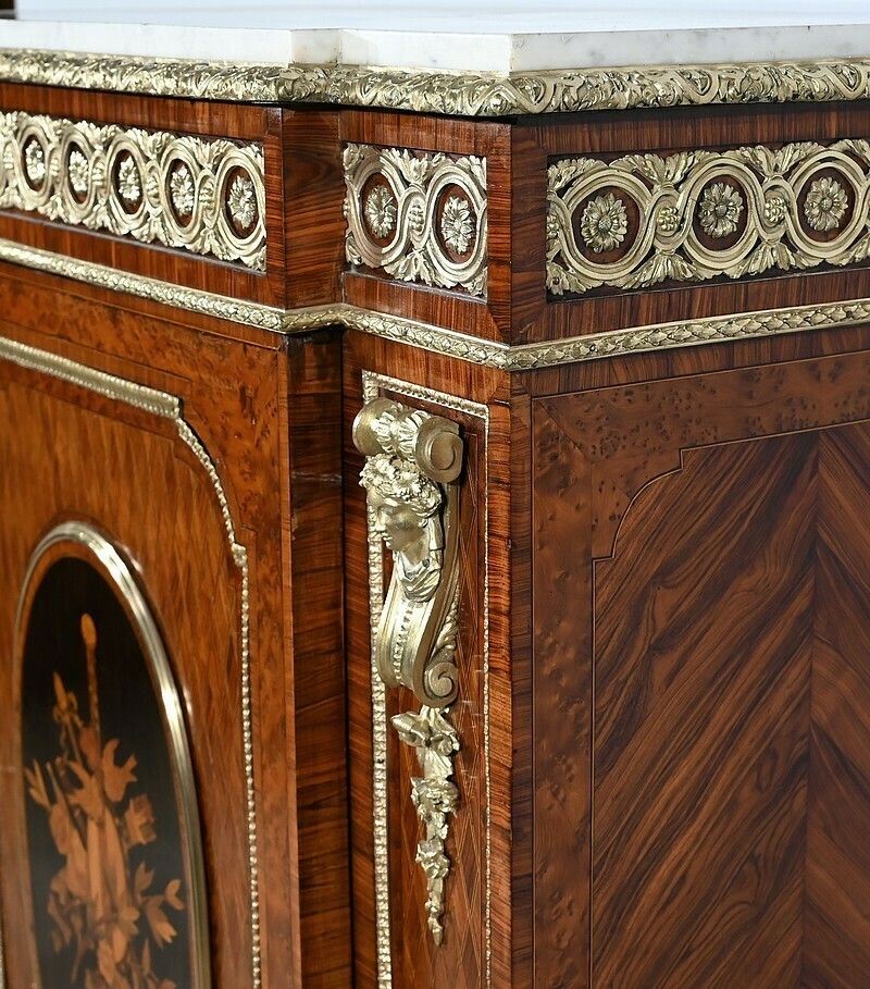 photo vinterior Between Two Furniture In Precious Wood, Napoleon III Period – Mid 19th Century