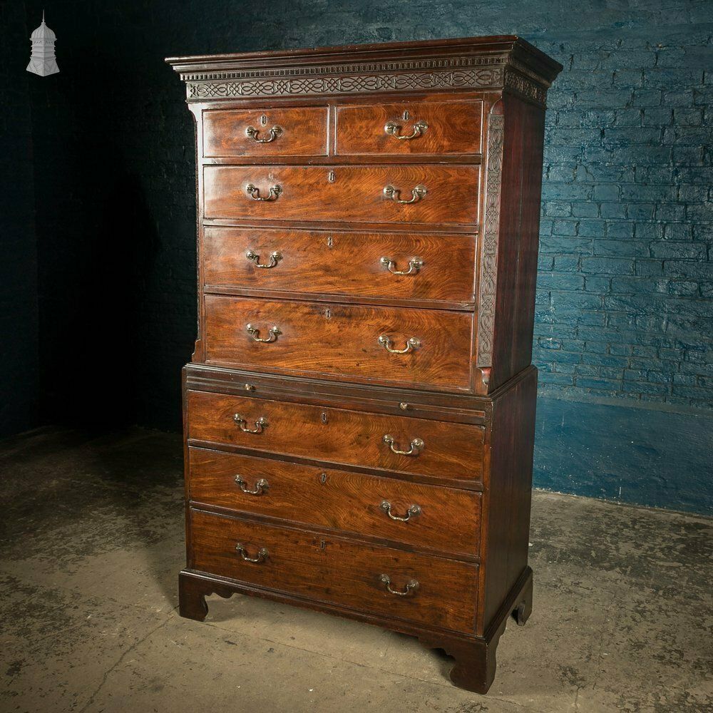 Mahogany Chest On Chest, 18th C Georgian