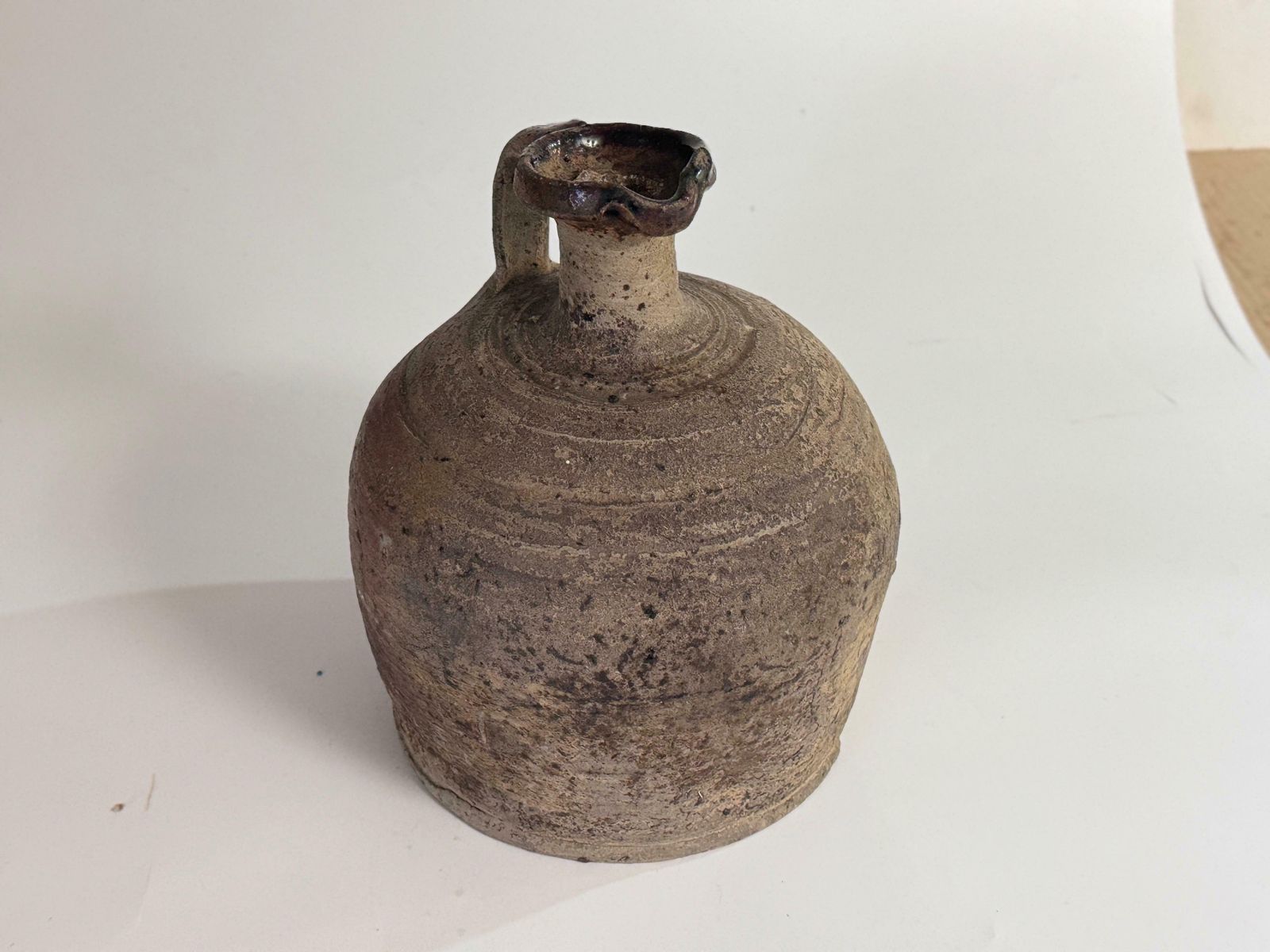 Japanese Style Stoneware Pottery Jug Pitcher With Amazing Glaze 19th France photo Home Decor