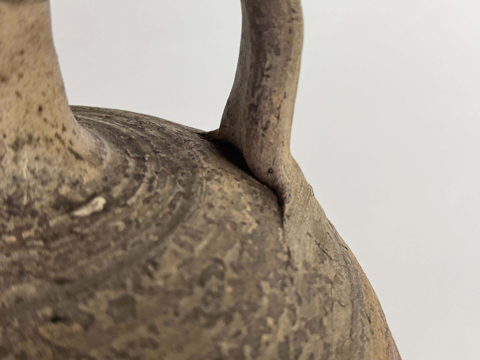 Japanese Style Stoneware Pottery Jug Pitcher With Amazing Glaze 19th France photo vinterior