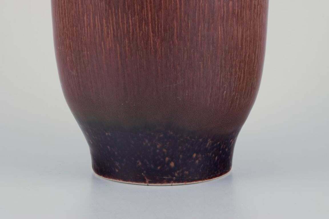 Carl Harry Stålhane For Rörstrand, Sweden. Large Vase In Hare's Fur Glaze. photo furniture