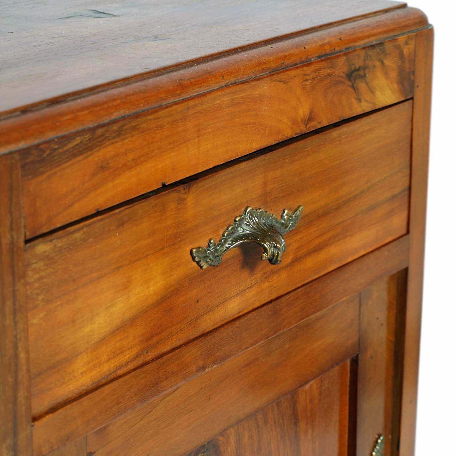 Milan Early 20th Century Art Nouveau Walnut Nightstand By Meroni Fossati Lissone photo 2006.0