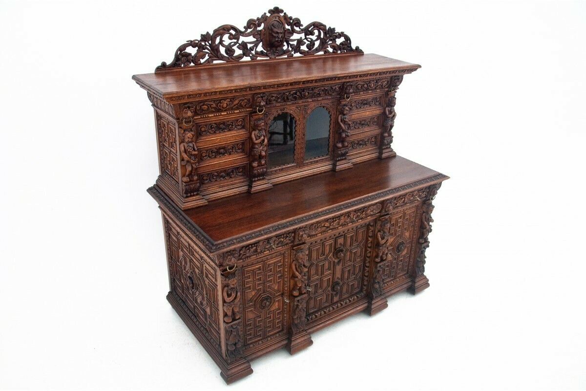 Carved Buffet Chest Of Drawers, France, Circa 1860. After Renovation. photo Furniture