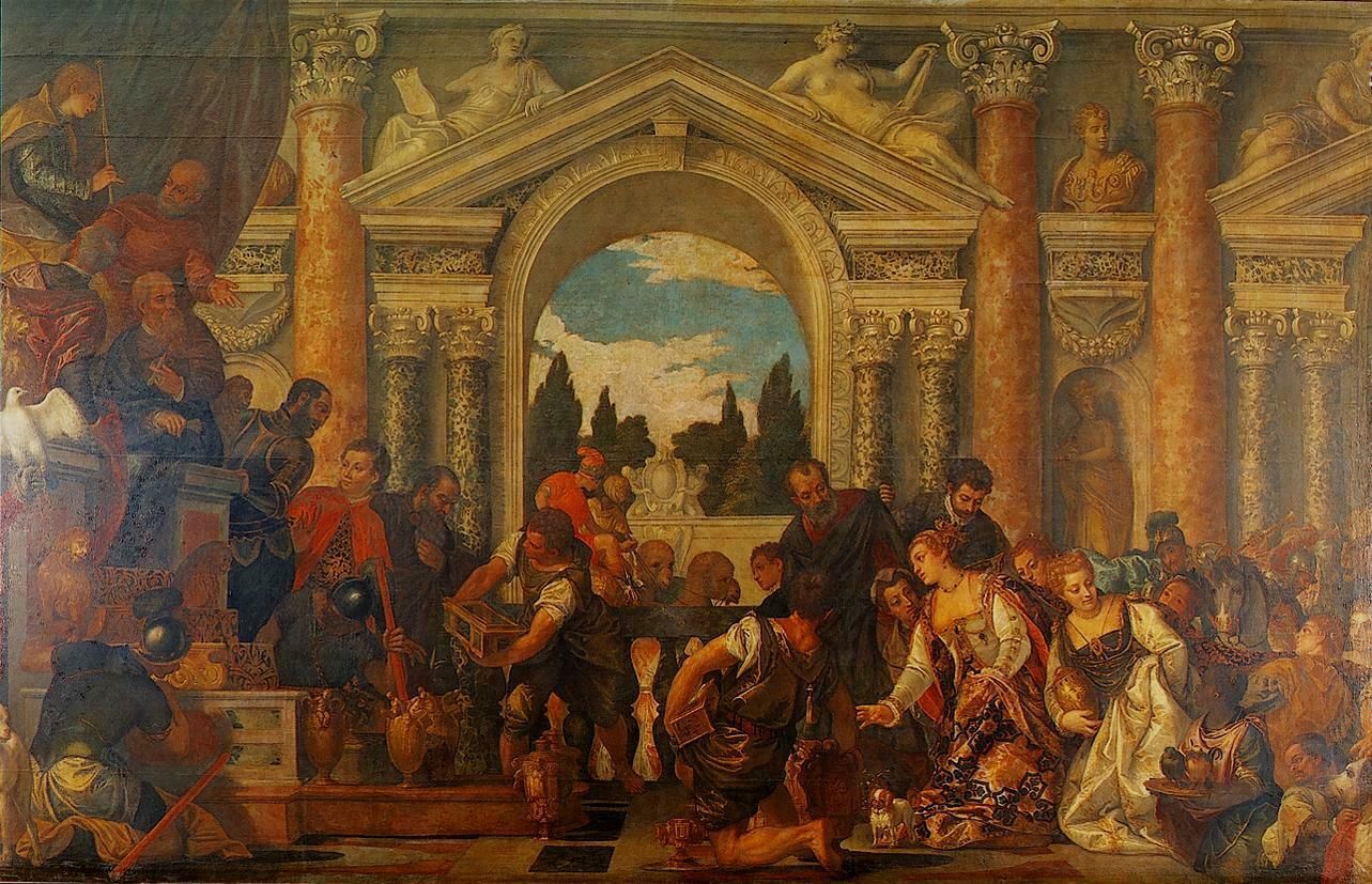 17th Century Copy Of "The Queen Of Sheba Offering Gifts To Solomon" photo furniture