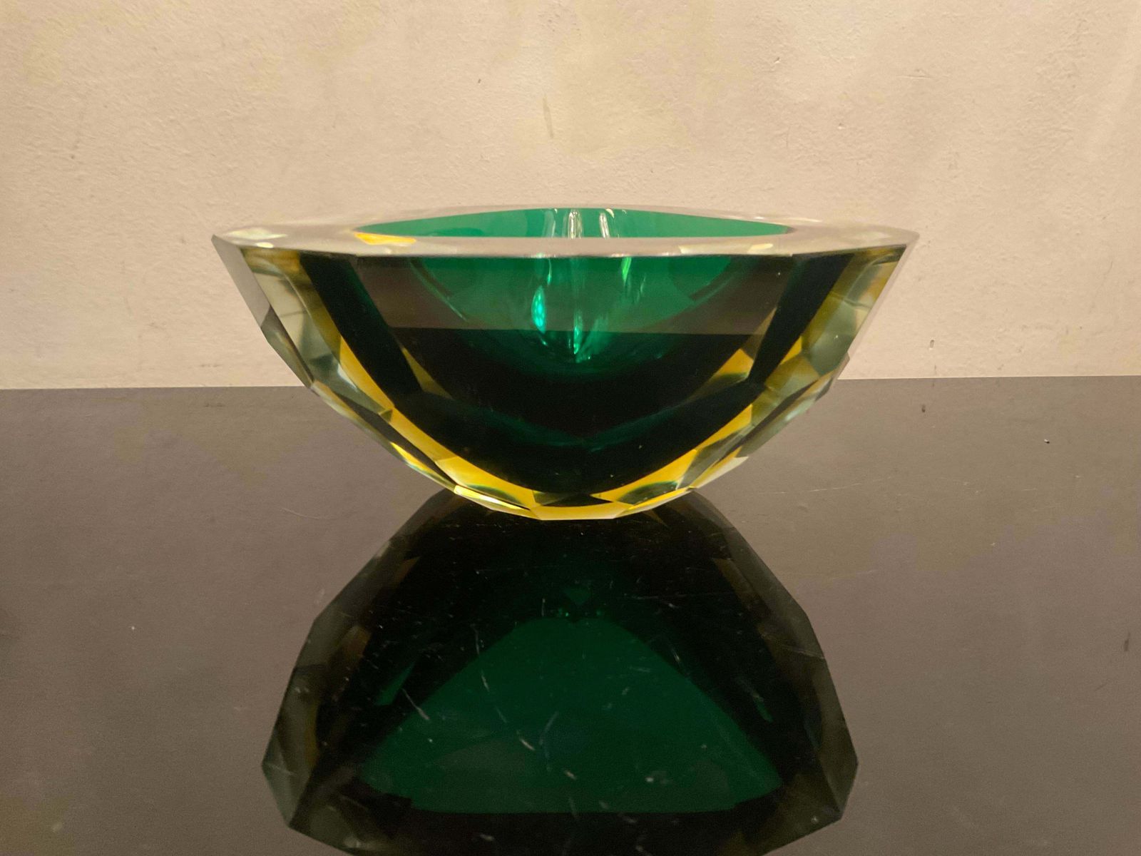 Seguso   Flavio Poli   Murano Glass Ashtray   Submerged Glass 1960 photo for sale
