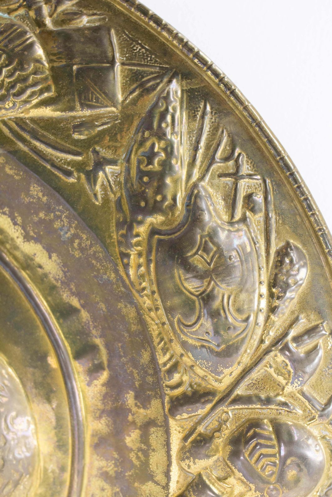 Home Decor French Golden Copper Tray Profile Of The Wife Of Louis 14, 19th Mid Century photo