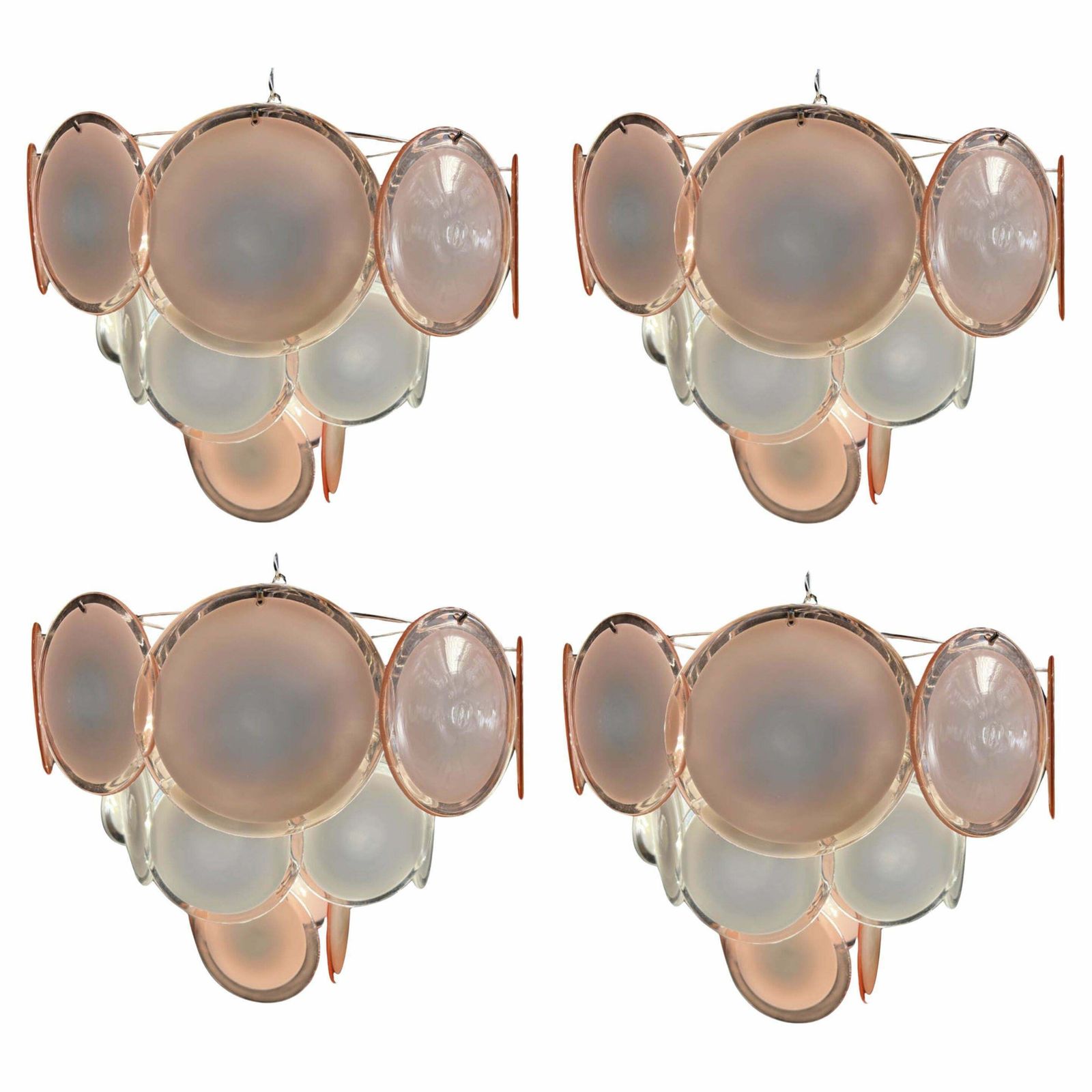 Set Of Four Murano Chandeliers By Vistosi