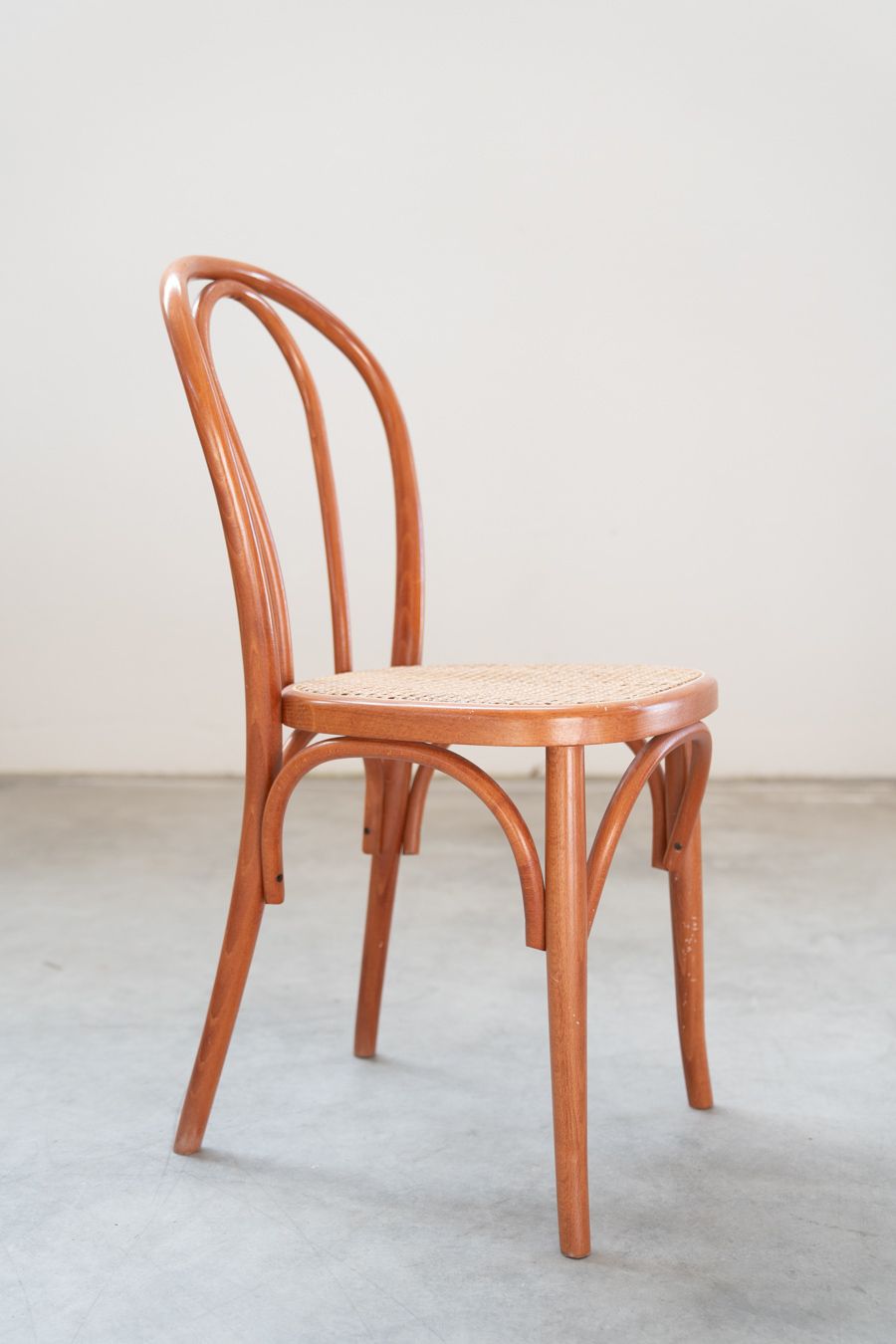 Thonet Style Chairs, Curved Beech Wood And Straw Seat, Nr 60total, 1990 2000 photo vintage
