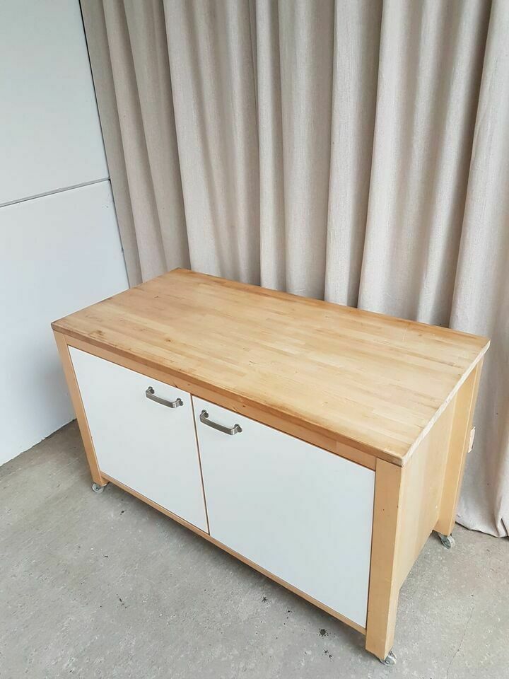Vtg Mid Century Modernist Style Ikea Varde Sideboard Kitchen Cupboard photo vintage