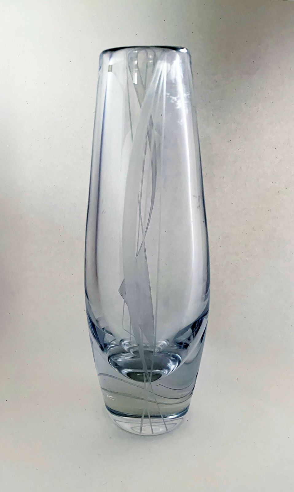 Scandinavian Mid Century Sail Vase By Orrefors Designed By Sven Palmqvist photo furniture