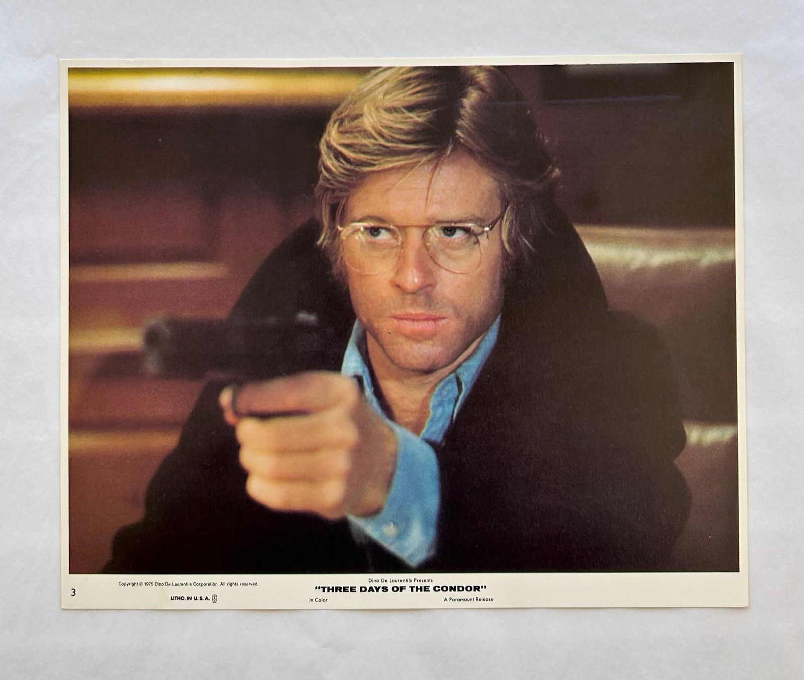 Three Days Of The Condor   Original 1975 Lobby Card #3 photo furniture