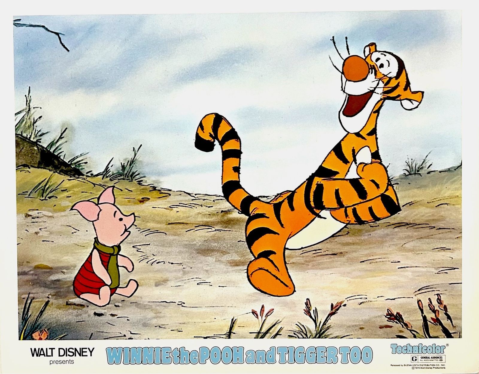 Winnie The Pooh And Tiger Too   Original 1974 Lobby Card