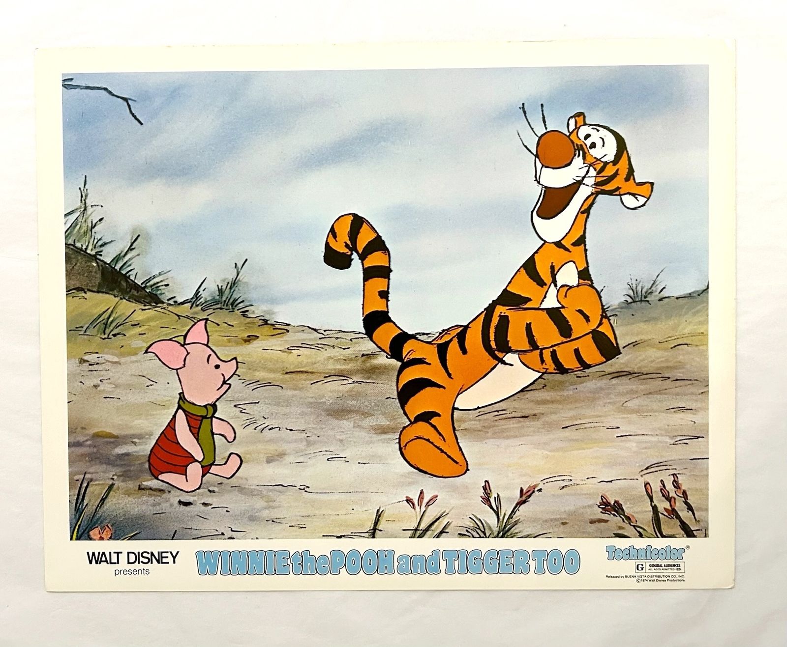 Winnie The Pooh And Tiger Too   Original 1974 Lobby Card photo Art