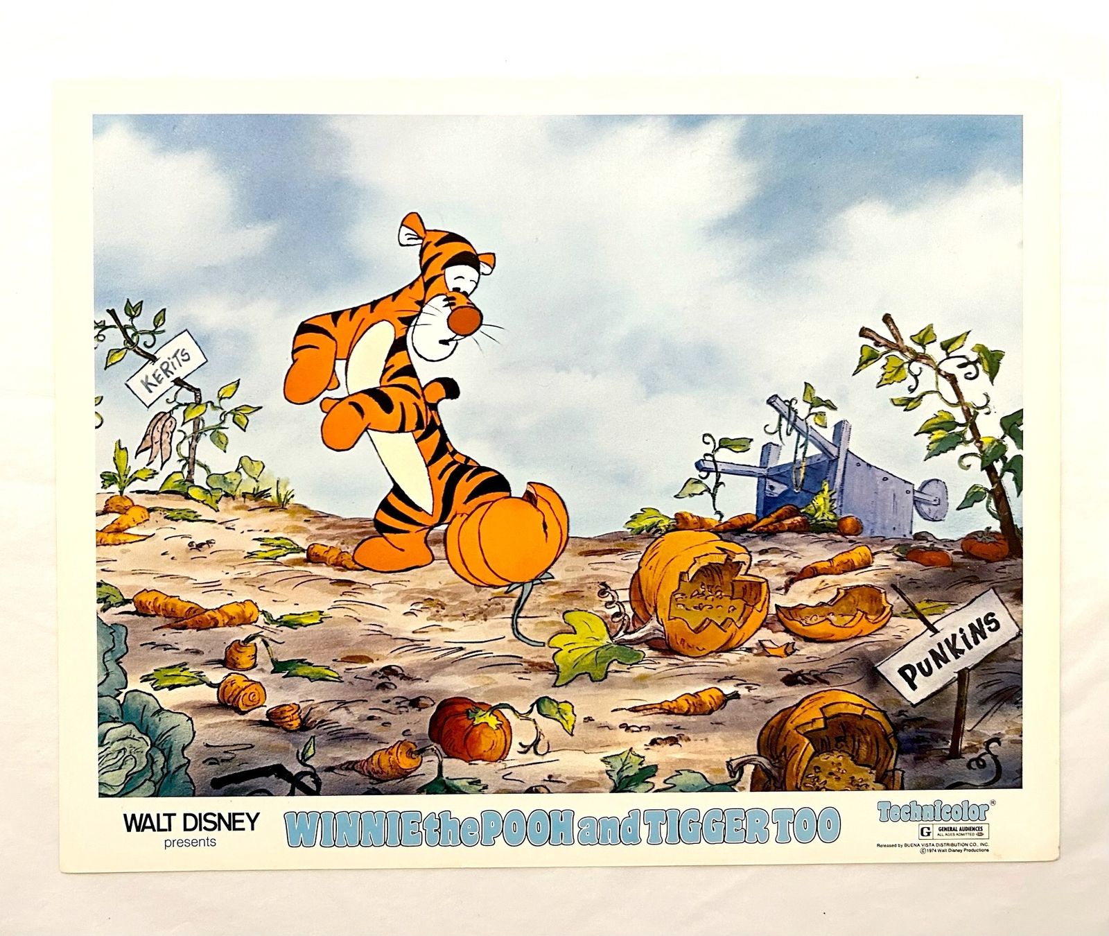 Winnie The Pooh And Tiger Too   Original 1974 Lobby Card photo furniture