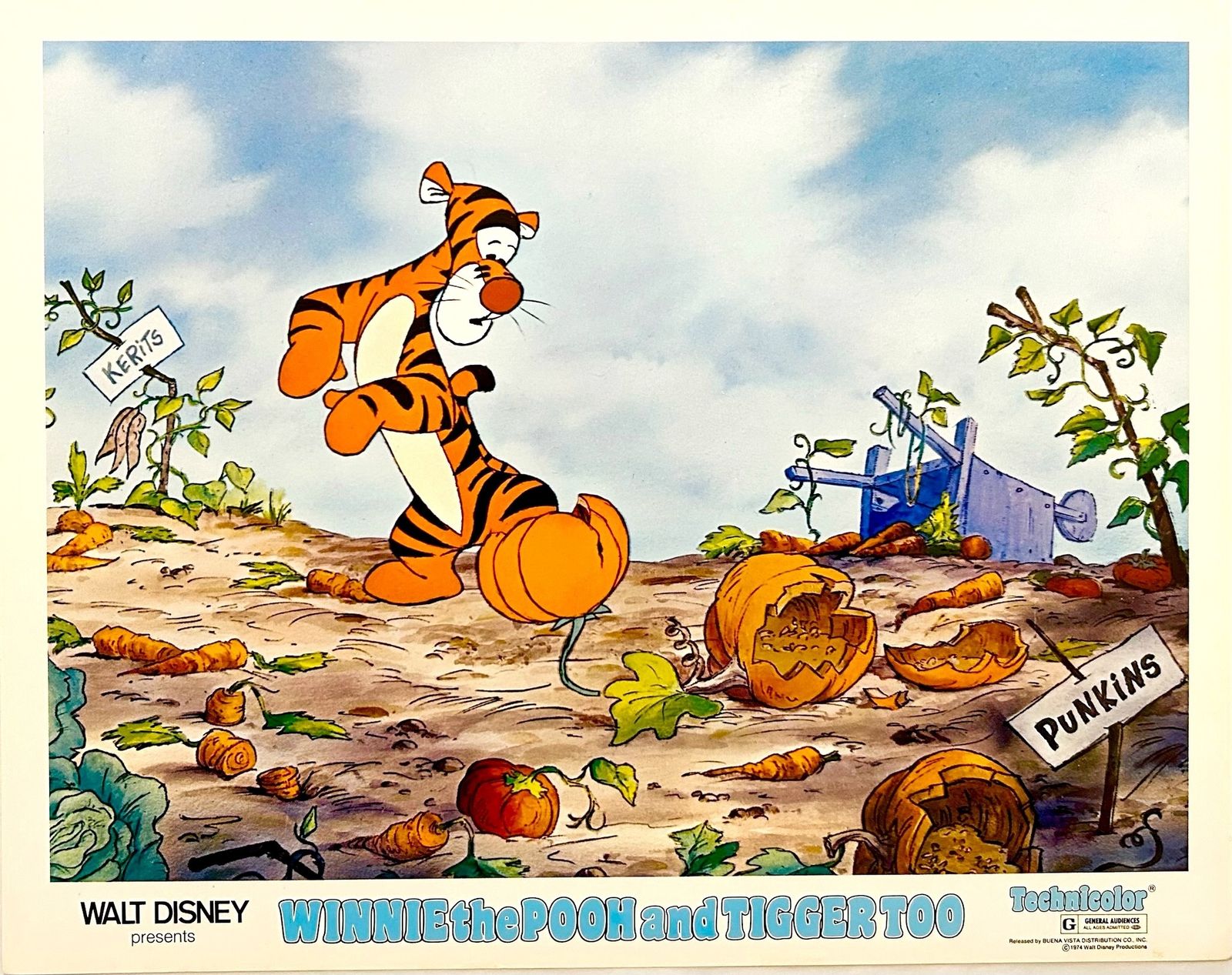 Winnie The Pooh And Tiger Too   Original 1974 Lobby Card