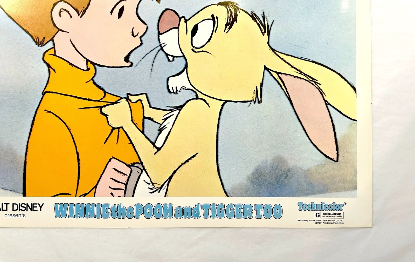 Winnie The Pooh And Tiger Too   Original 1974 Lobby Card photo for sale