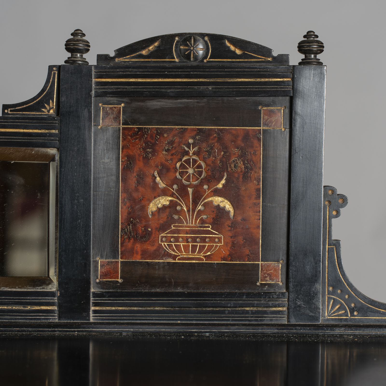 Stunning Victorian Aesthetic Ebonised, Painted And Gilt Side Cabinet photo furniture