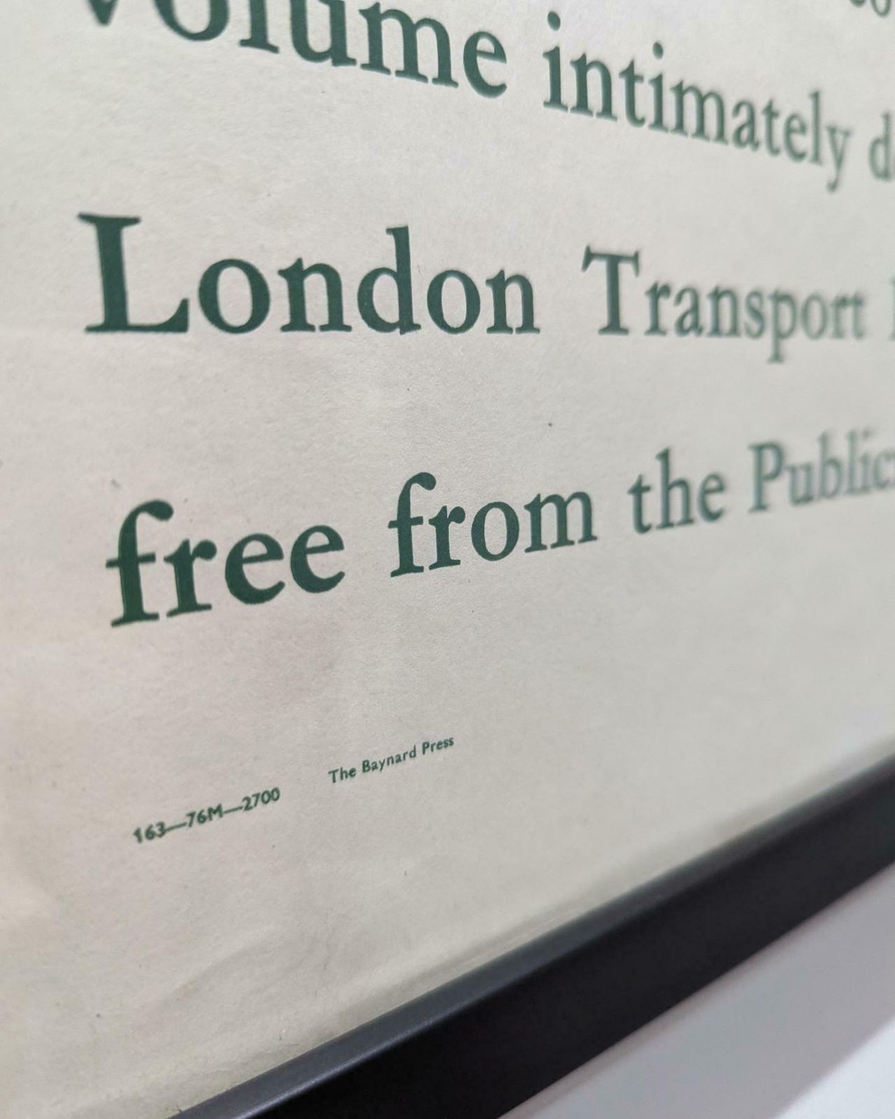 Mid 20th Century Framed London Transport Poster "Spring In The Air" By Harry Stevens photo for sale