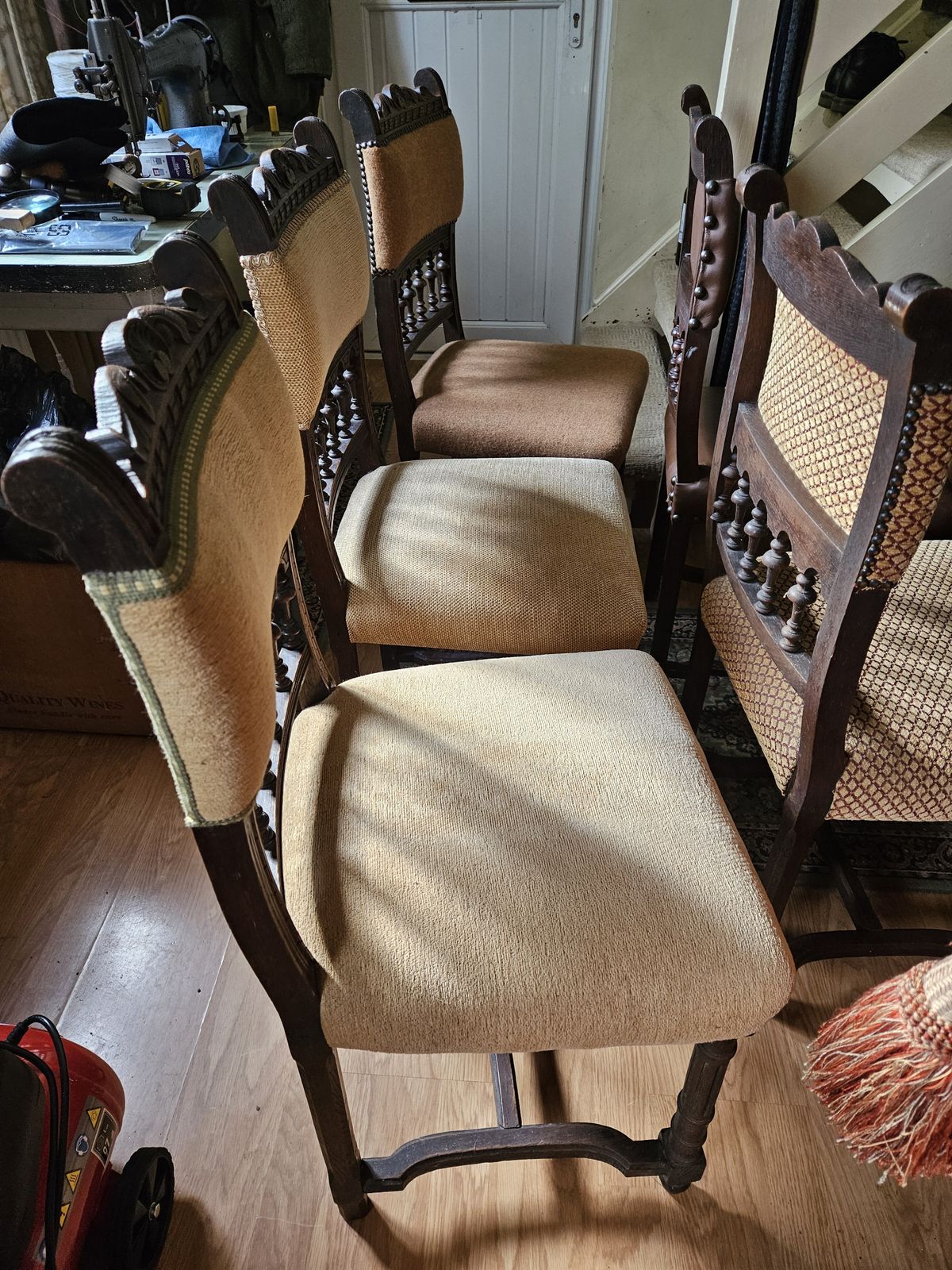 Henry 11 French Oak Dining Chairs Circa 1890's photo Furniture