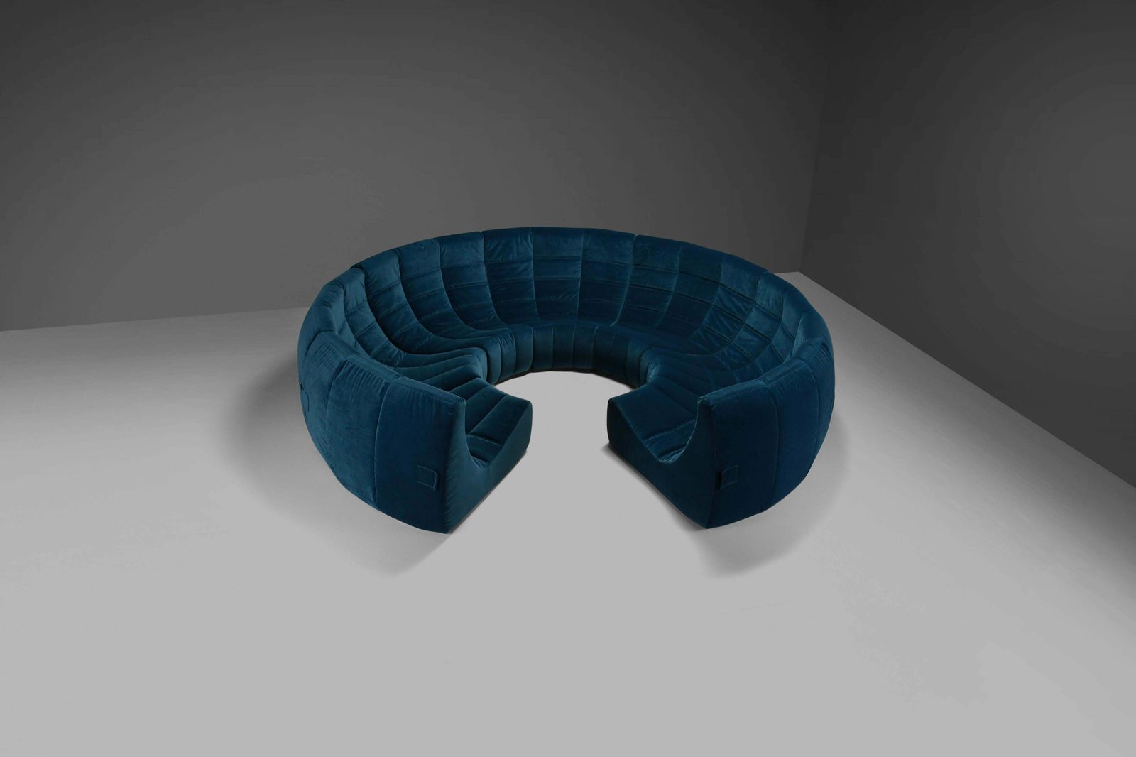 Rare And Exceptional 'Gilda' Circle Sofa In Velvet By Michel Ducaroy, 1972 photo buy