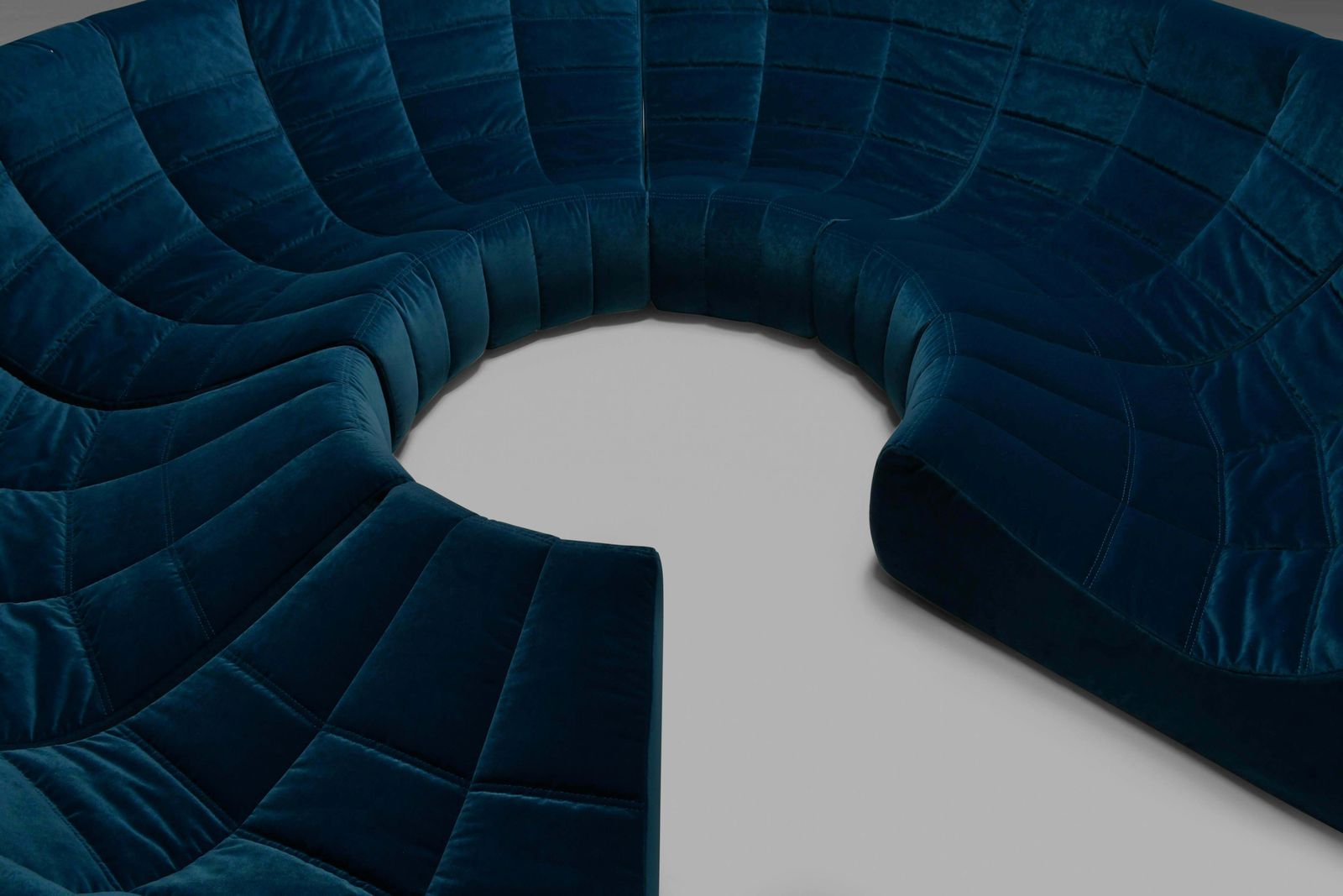 photo for sale Rare And Exceptional 'Gilda' Circle Sofa In Velvet By Michel Ducaroy, 1972