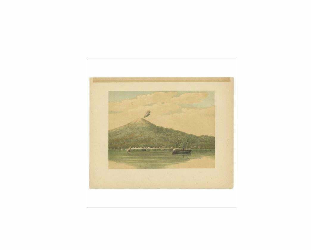 Antique Print Of The Volcano Of Ternate By M.T.H. Perelaer, 1888 photo Art