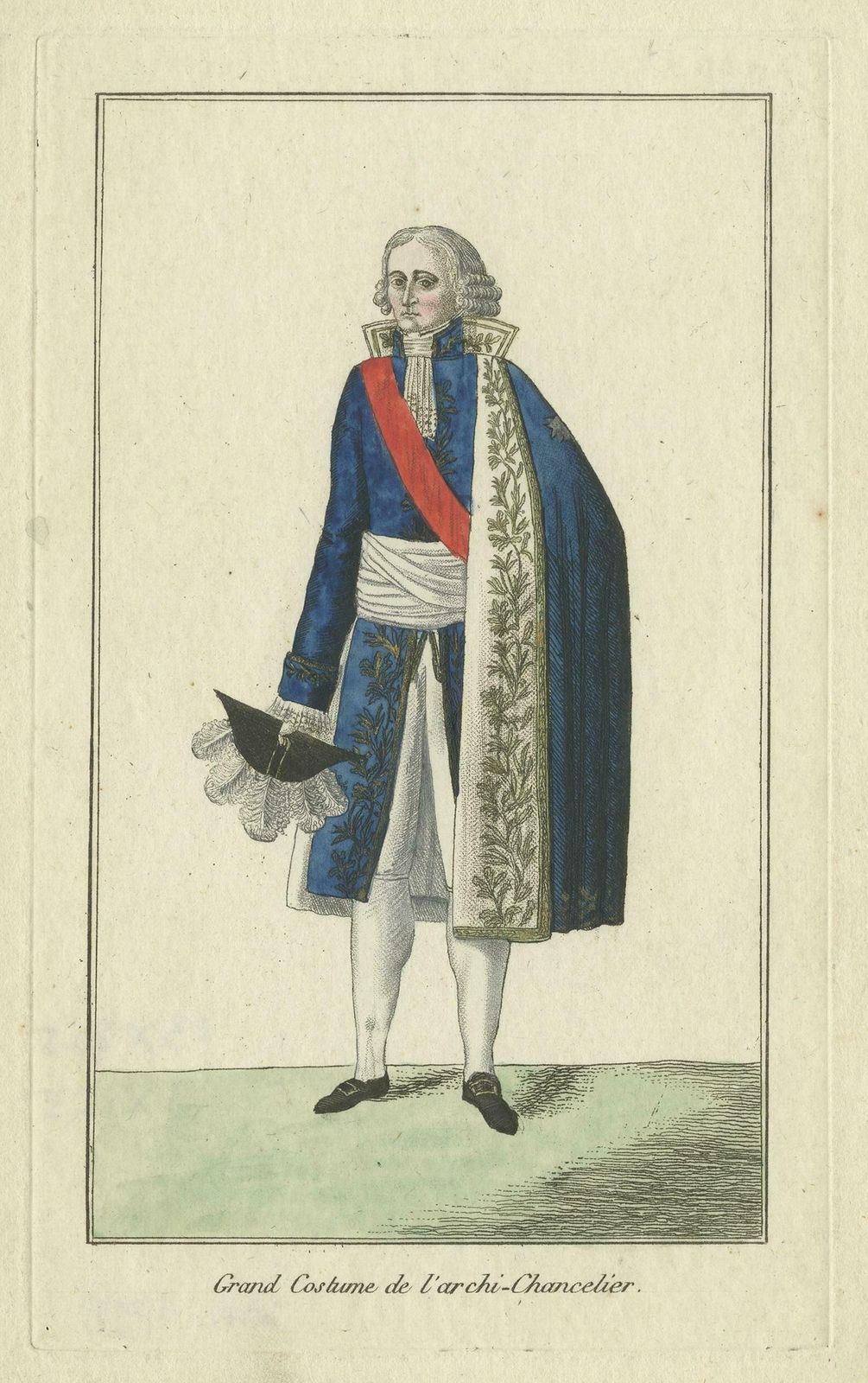 Antique Costume Print Of A French Chancellor, Circa 1810 photo Art
