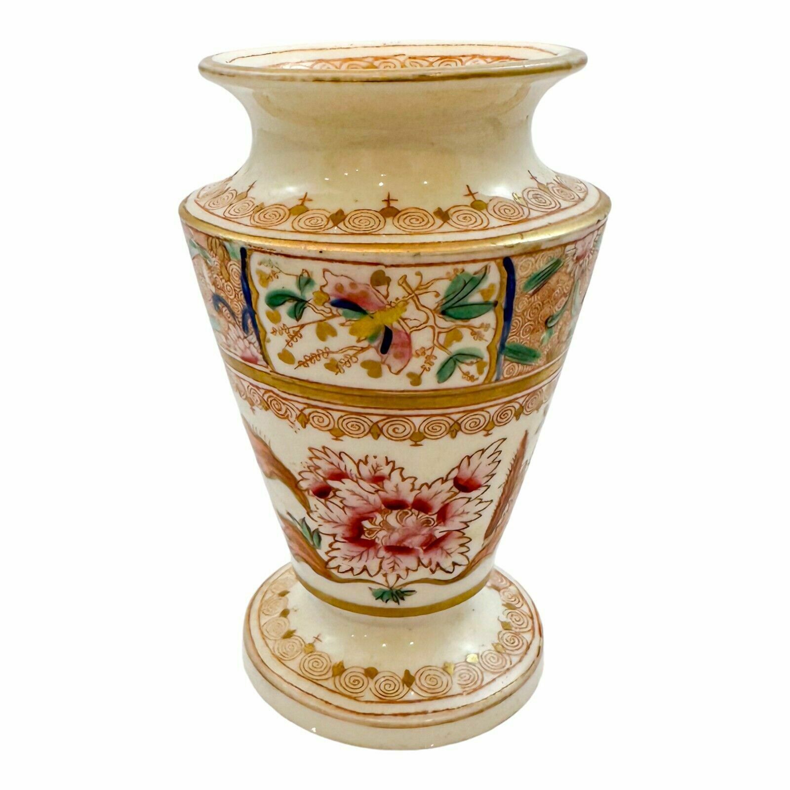 Antique 19th C George III Spode Porcelain Imari Urn Shape Spill Vase / Matchpot