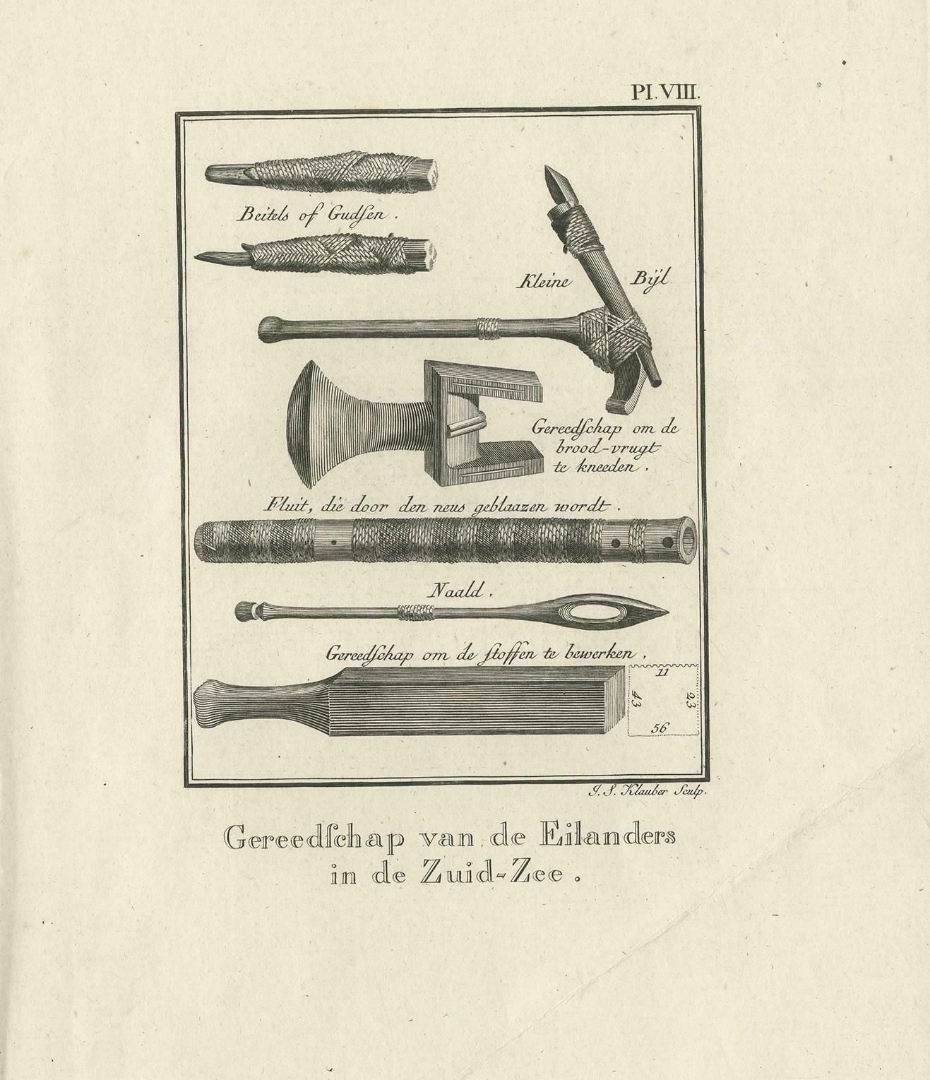 Antique Print Depicting Various Tools II By Cook, 1803 photo furniture