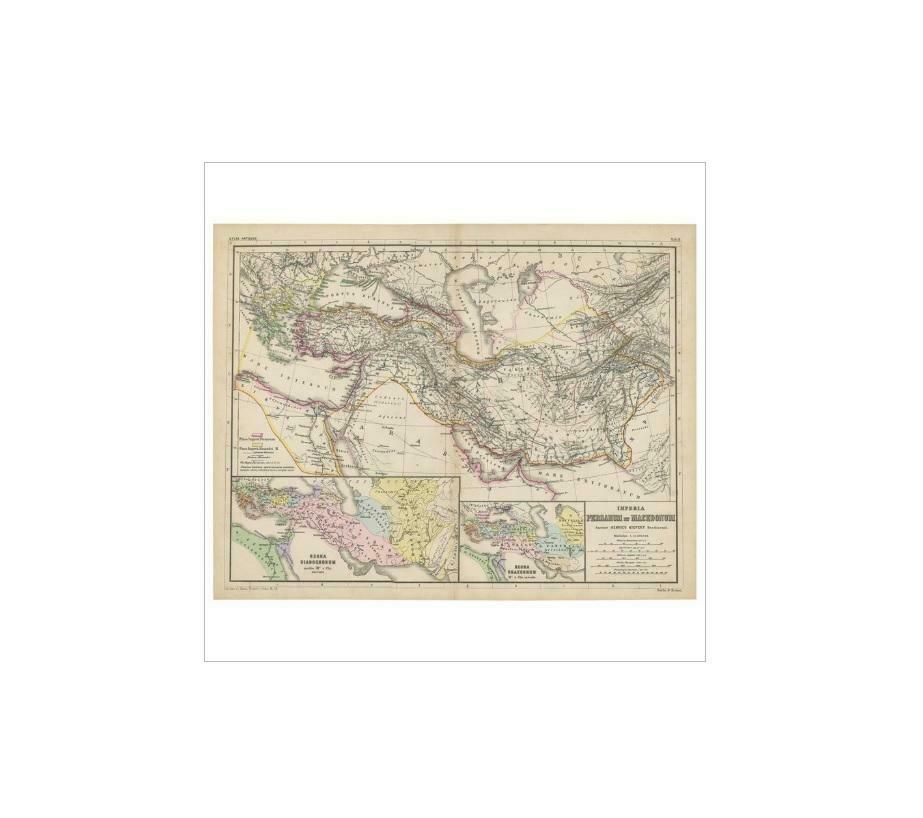 Antique Map Of Part Of The Roman Empire By H. Kiepert, Circa 1870 photo for sale