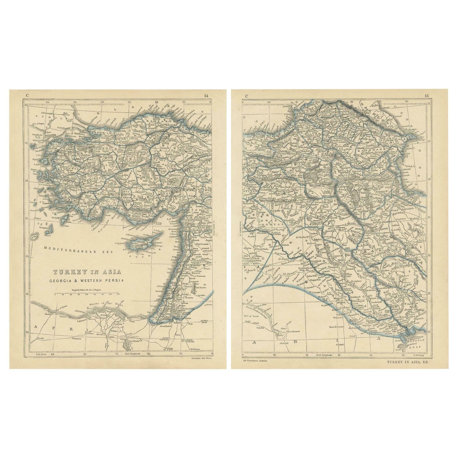 Antique Map Of Turkey In Asia By Lowry '1852'