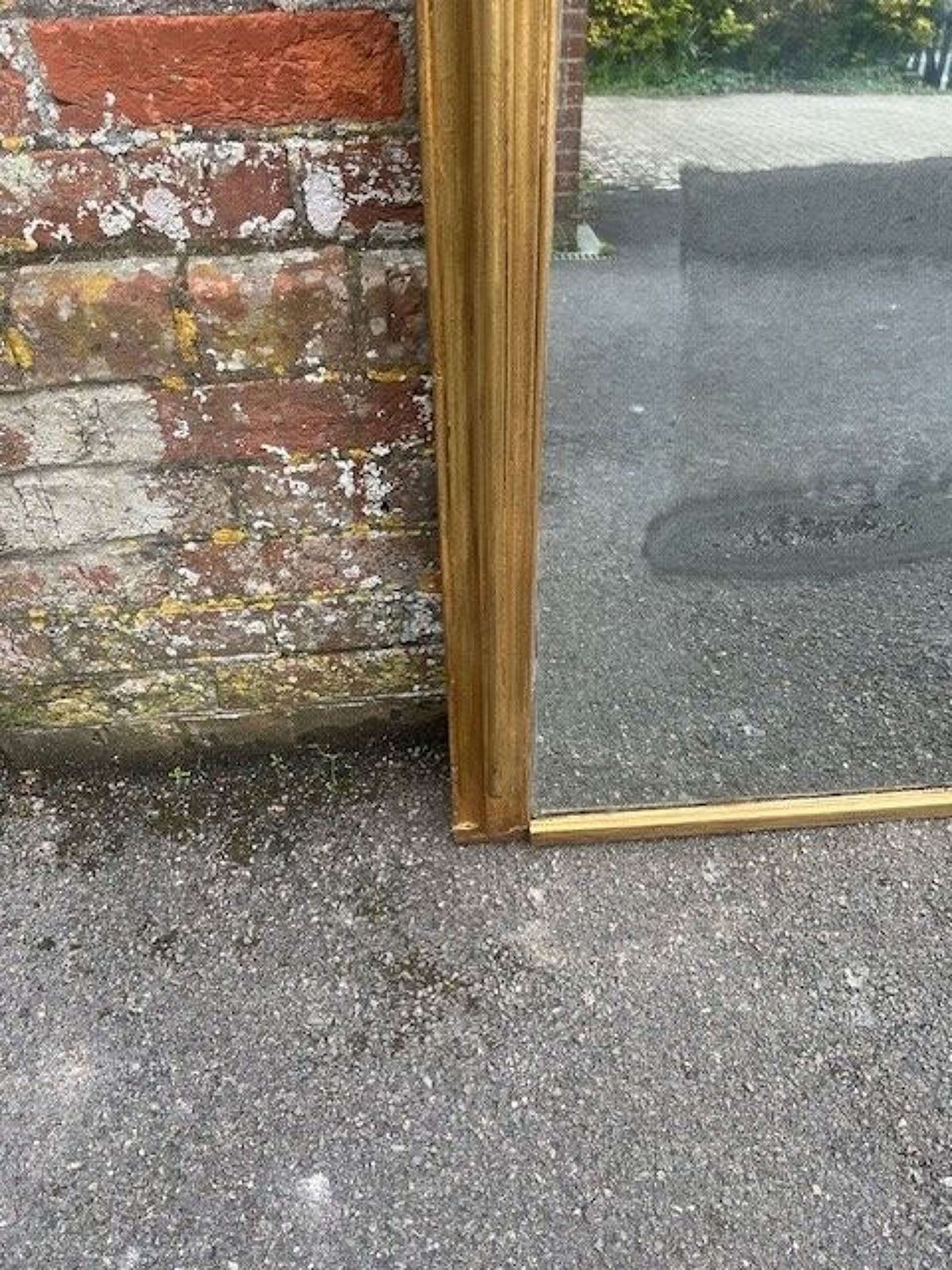 A Fab English 19th C Arched Top Gilt Overmantle Mirror. photo for sale