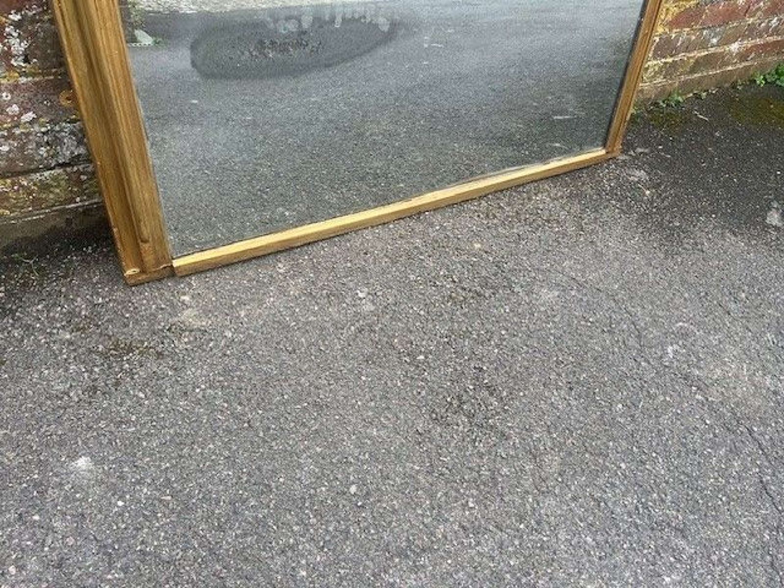 A Fab English 19th C Arched Top Gilt Overmantle Mirror. photo Home Decor
