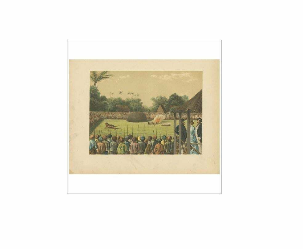 Antique Print Of A Rampokan On Java By M.T.H. Perelaer, 1888 photo Art
