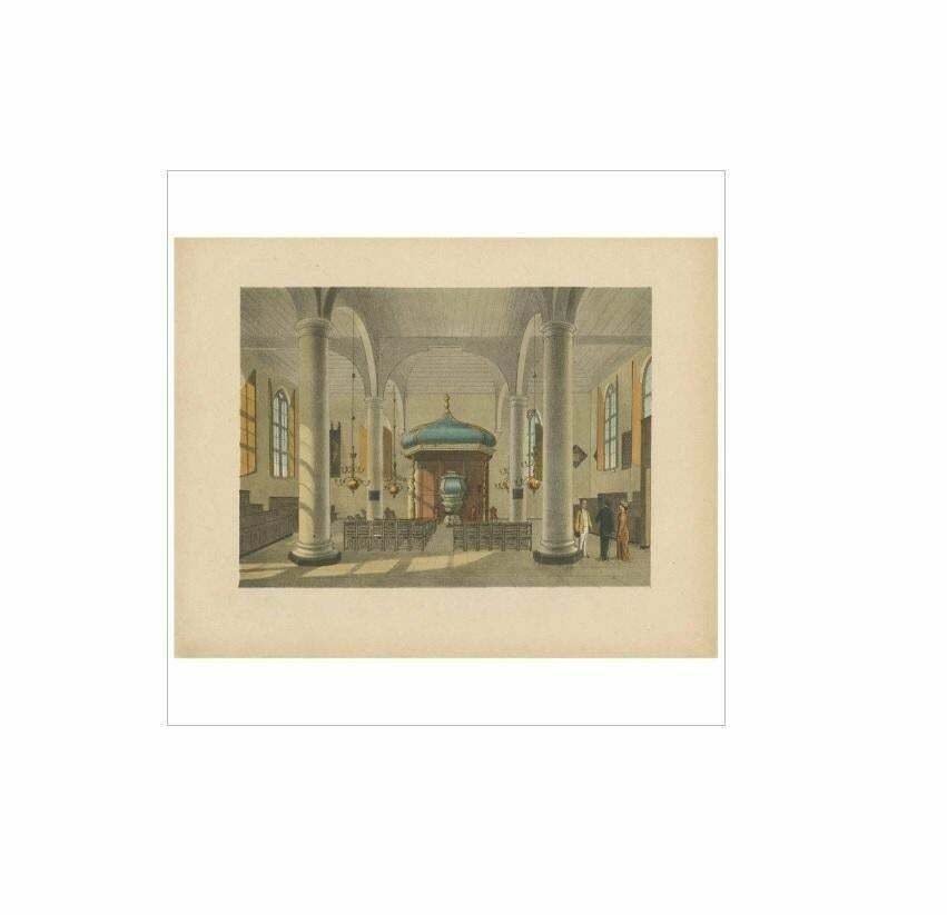 Antique Print Of A Church Interior In Batavia By M.T.H. Perelaer, 1888 photo for sale