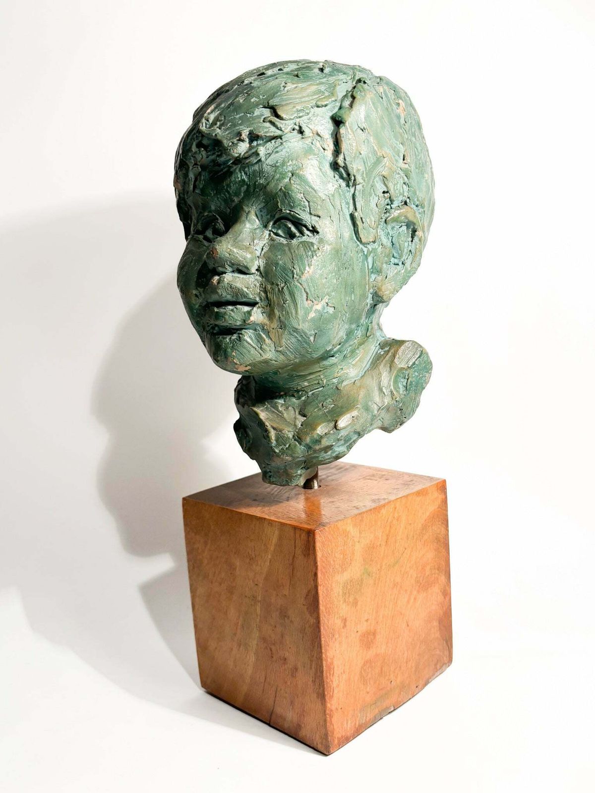 Terracotta Sculpture Of A Bust Of A Young Man By Bruno Bambacaro, 1970s photo vinterior