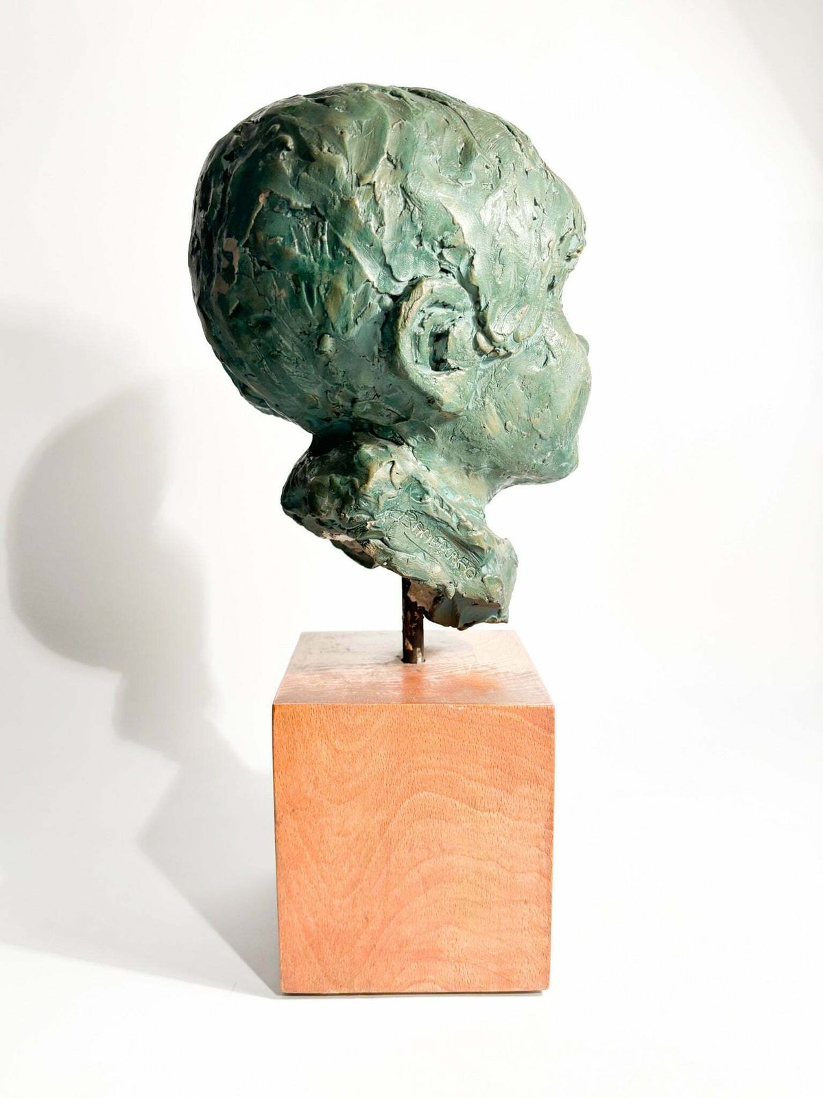 photo furniture Terracotta Sculpture Of A Bust Of A Young Man By Bruno Bambacaro, 1970s