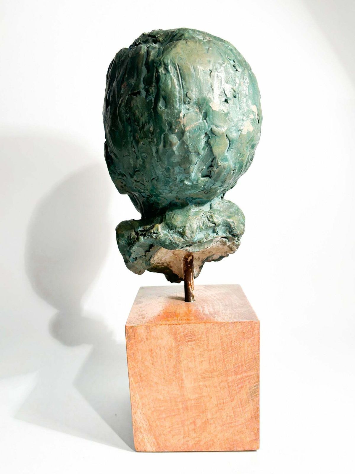 photo vintage Terracotta Sculpture Of A Bust Of A Young Man By Bruno Bambacaro, 1970s