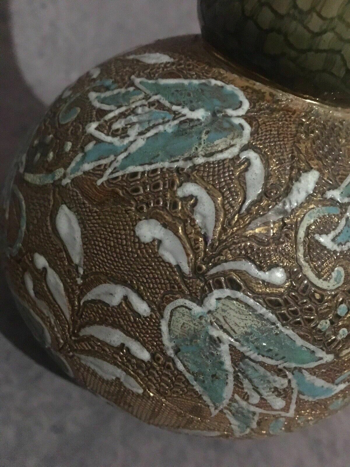 photo furniture Antique Doulton Lambeth Slaters Vase Victorian Stoneware Pottery