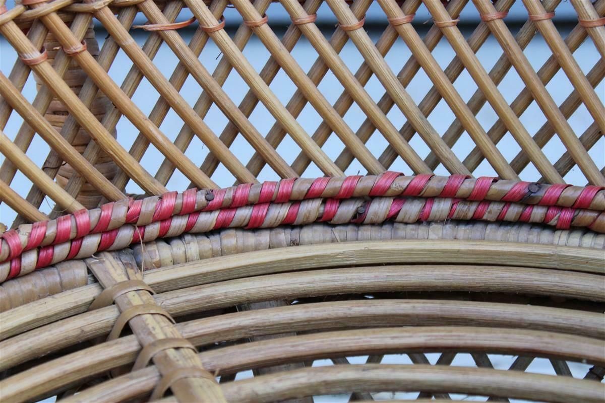 photo buy Large Decorative Italian Straw Chair From Around 1950, Franco Albini Style